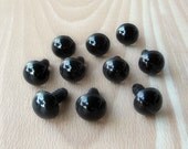 12mm Black Safety Eyes - 5 pairs Craft Eyes