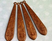 Etched Victorian Drop Vintage Patina Trinity Brass 4 Pc. VP131