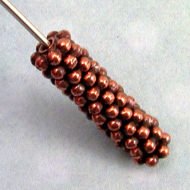 TierraCast 4MM Beaded Heishi Spacer Bead, Antique Copper 50 Pc. TC27