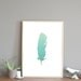 Blue Feather 11x14 Childrens Wall Art Print