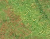 TT Batik Tonga Confetti Sour Apple Green Fabric 1 Yard B9384