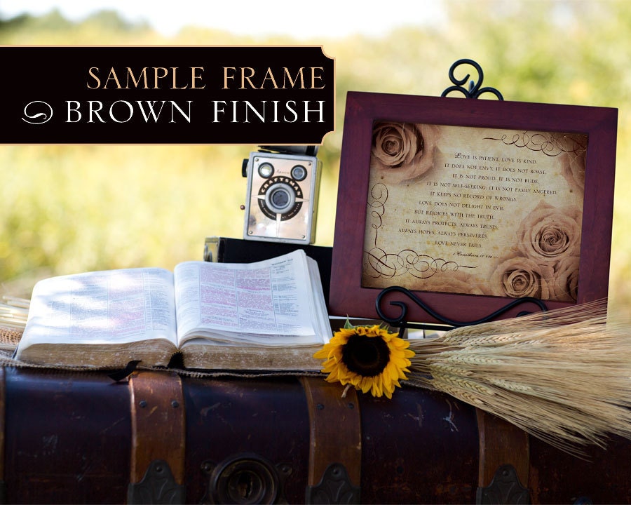Add a brown or black 8x10 Frame for 15 dollars to any 8x10 fine art print order