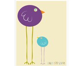 Children's Wall Art / Nursery Decor  Little and Large 11x14 inch print by Finny and Zook