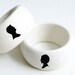 His and Hers Napkin Rings - Silhouette of Groom and Bride - Set of 2
