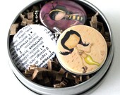 Mermaid Locket Necklace - Bumble Bee Locket - Magnetic and Eco Friendly By Polarity & AugustEve