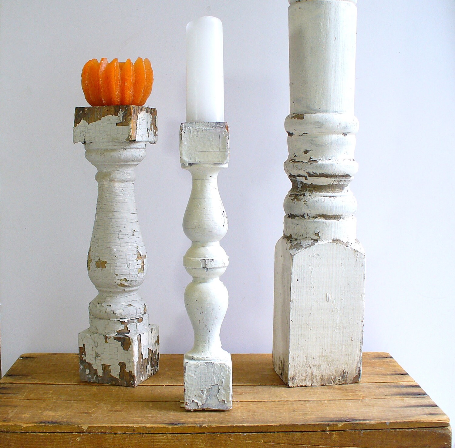 Architectural Salvage Wood Candle Holder / by BirdinHandVTG