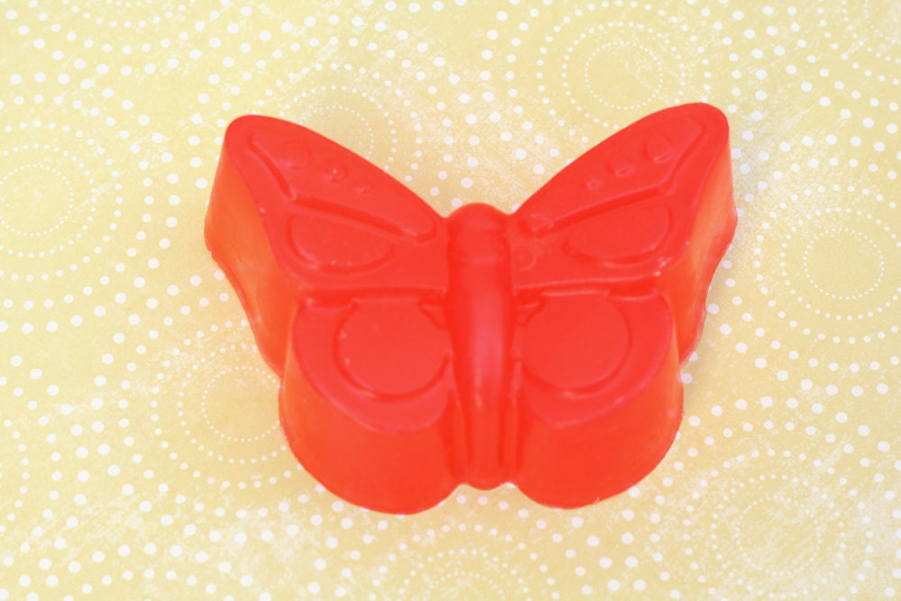 Handmade Glycerin Soap - Coral Butterfly Glycerin Soap