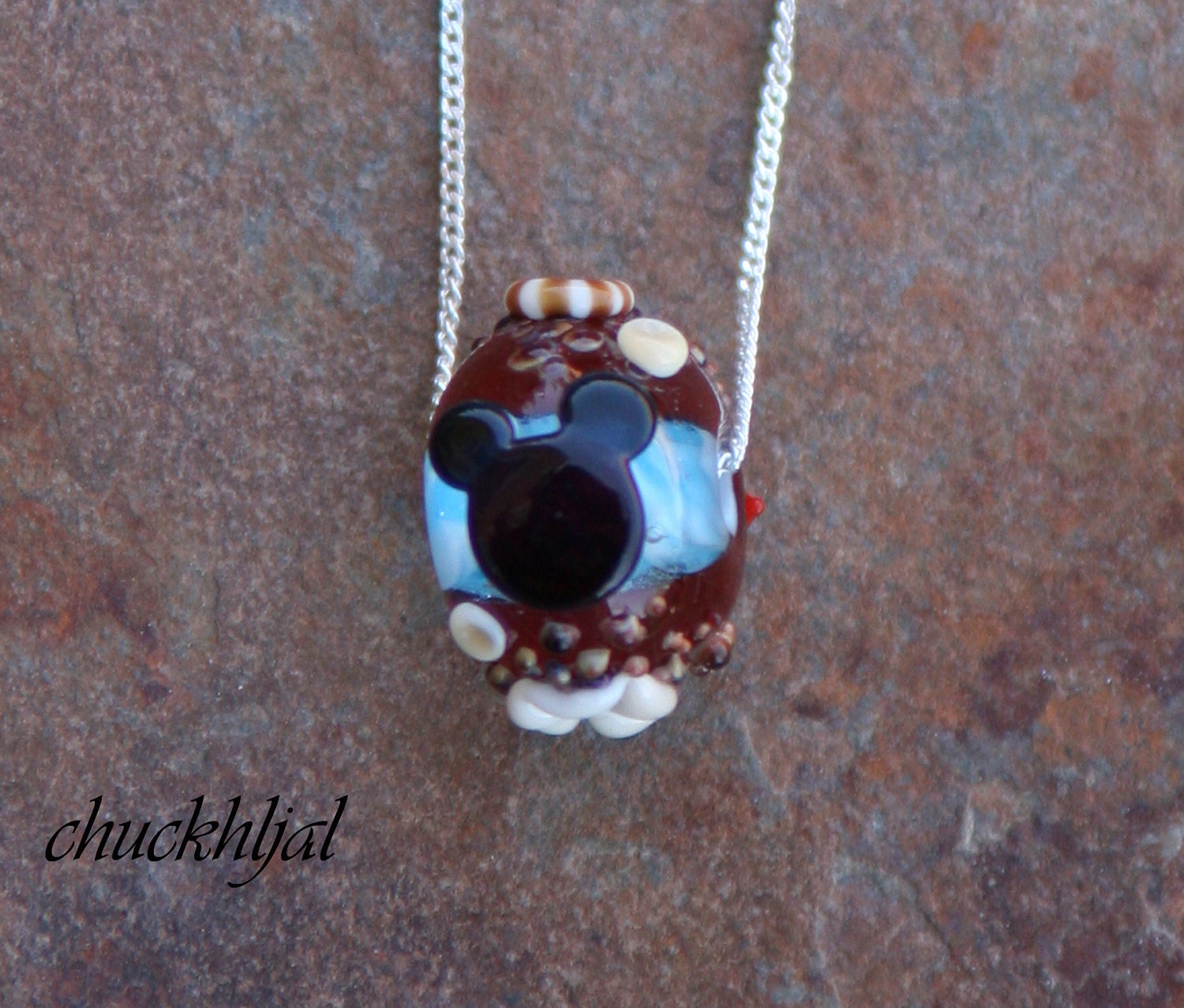 Ocean Sea Cruise Disney Inspired Mickey Mouse Style DeSIGNeR Slider Necklace Beach Summer Sand Shells Castaway Cave Vacation Wedding