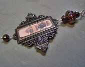 Handmade Resin Vintage Style Bee Pendant with - Artisan Lampwork Bead and Crystals