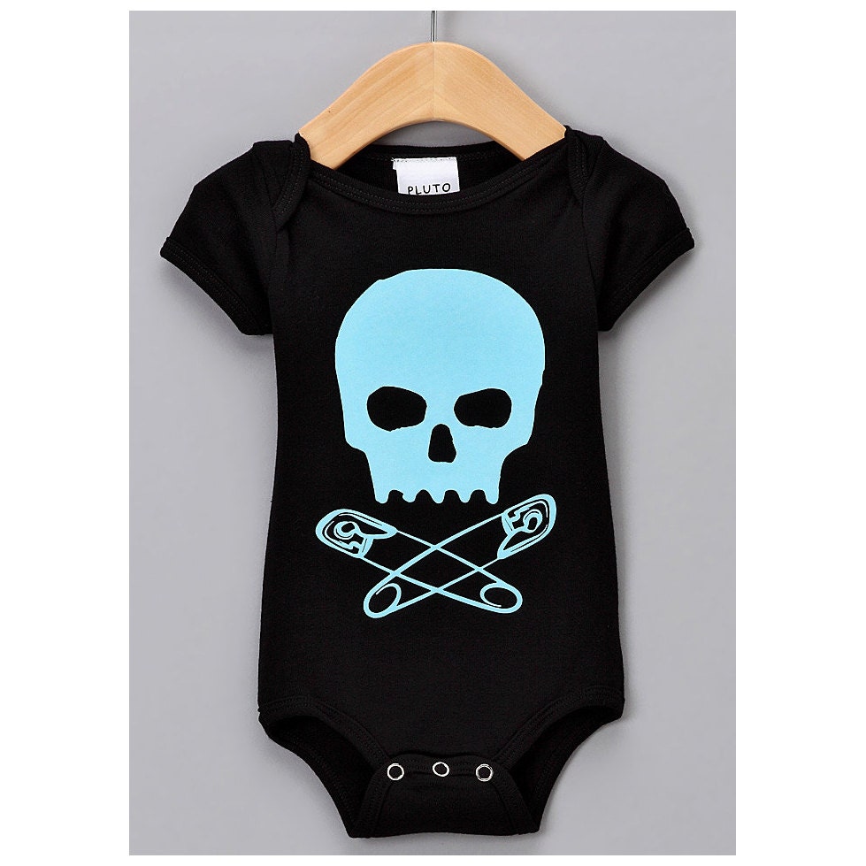 Baby Skulls blue onesie