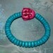 Buddha/Buddhism Wooden Turquoise Bracelet (Pink)