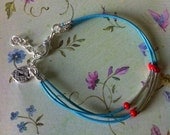 Leather and Silver  Bracelet