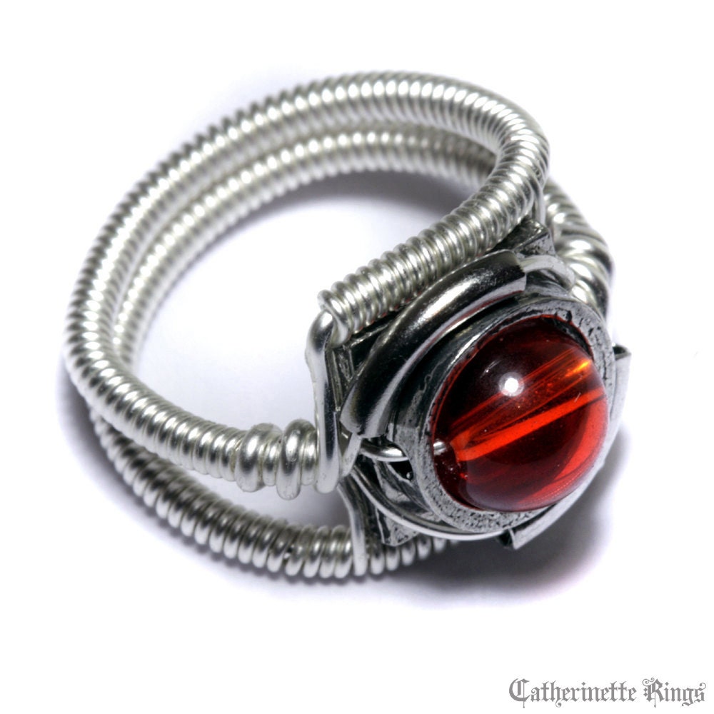 Cyberpunk Jewelry - Ring - Red (Custom size available - see description)