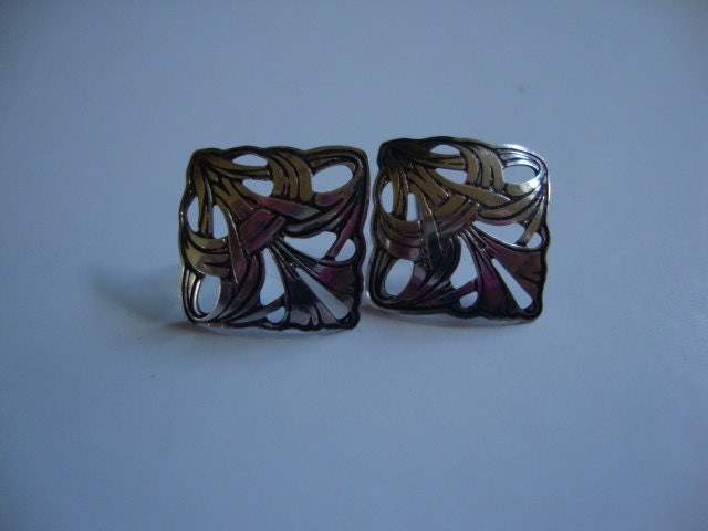 Silver Art Nouveau Style Earrings