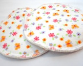 Organic Cotton Flannel Nursing Pads - Butterfly & Blossom