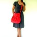 Perry in vin rouge -velvet- --adjustable strap and ZIPPERED CLOSURE everyday purse--