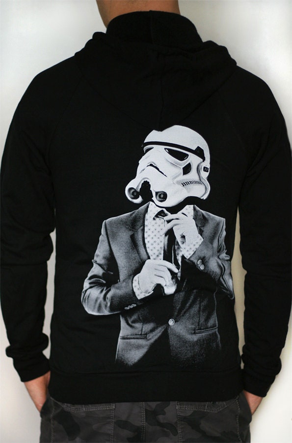 Smarttrooper - Mens Zip-Up hoodie / Unisex Zip-Up Hoodie ( Star Wars / Storm Trooper hoodie)