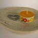 Tea Light Candles, Watermelon Scented, soy wax, 4 pack, decorated, pink and green, stripes