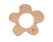 Wood Teether Flower wooden toy natural baby toy