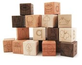 wooden blocks alphabet pictures, 26 modern letters toy