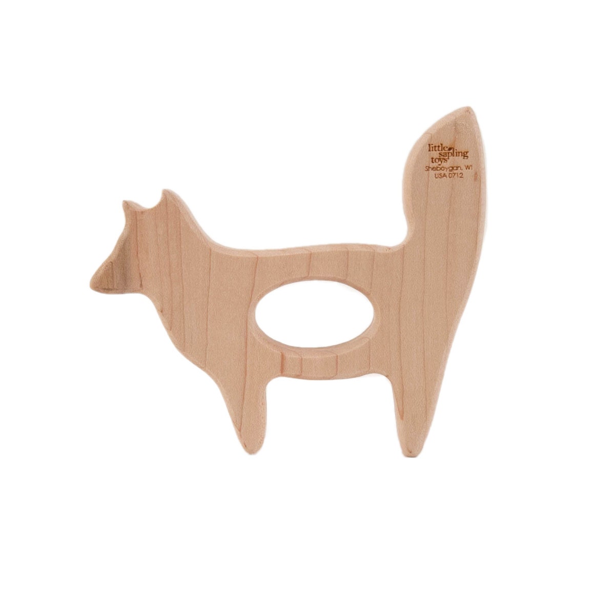 Wooden Teether Fox wood toy natural baby toy