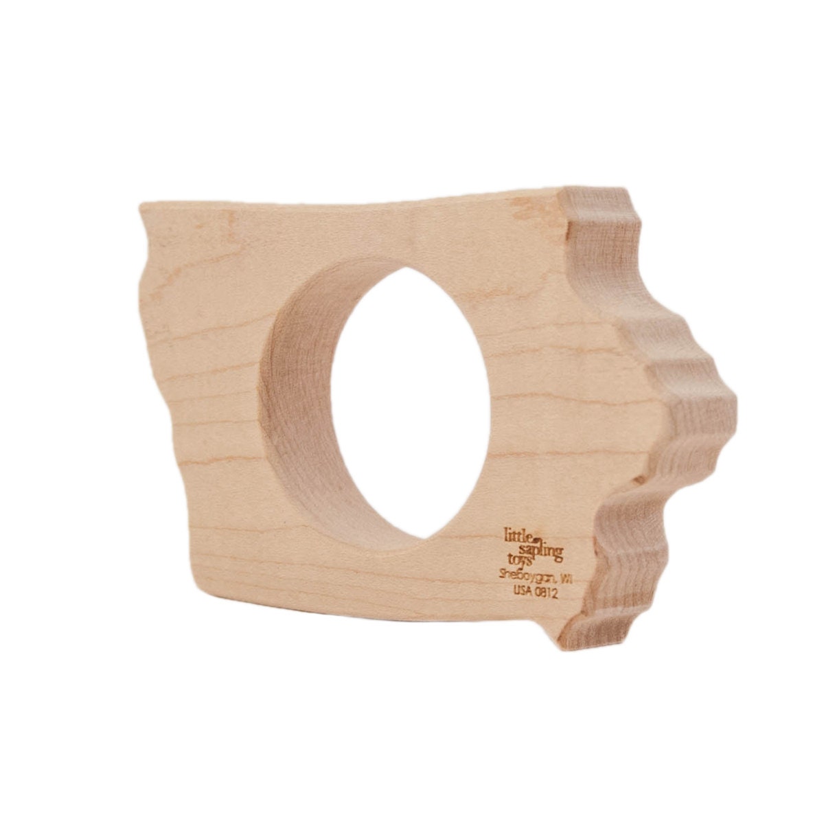 Wood Teether Iowa State wooden teether baby toy