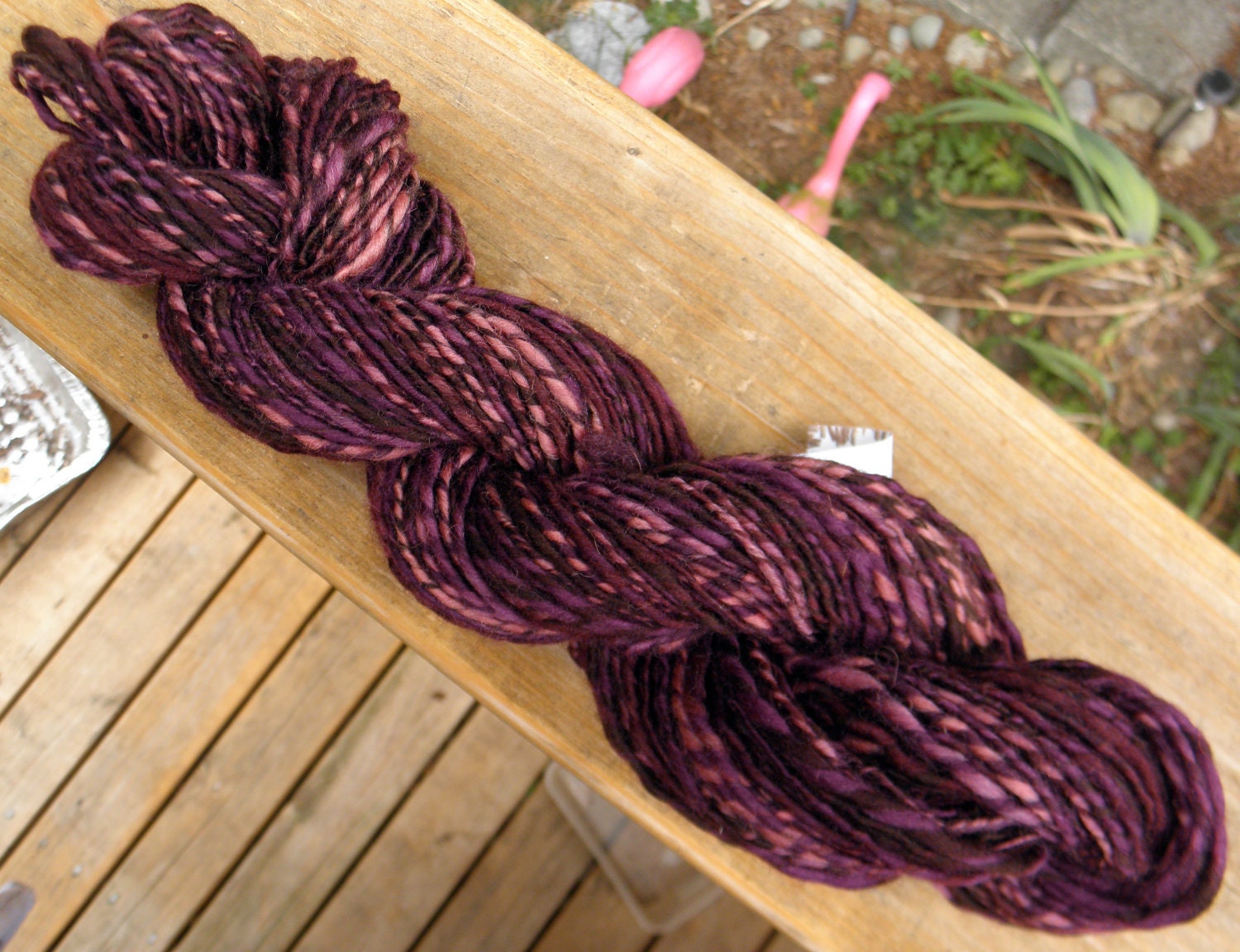 Handspun - Barberpoled single variegated merino