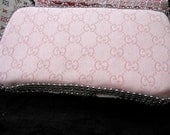 Designer inspired Gucci Pink Baby Diaper Wipe Case