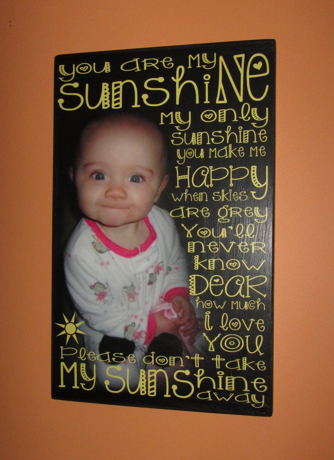 Father's Day GIFT- You Are My SUNSHINE- Personalized PHoTO Giclee MoUNTED prints- custom made to order- 11" x 17"