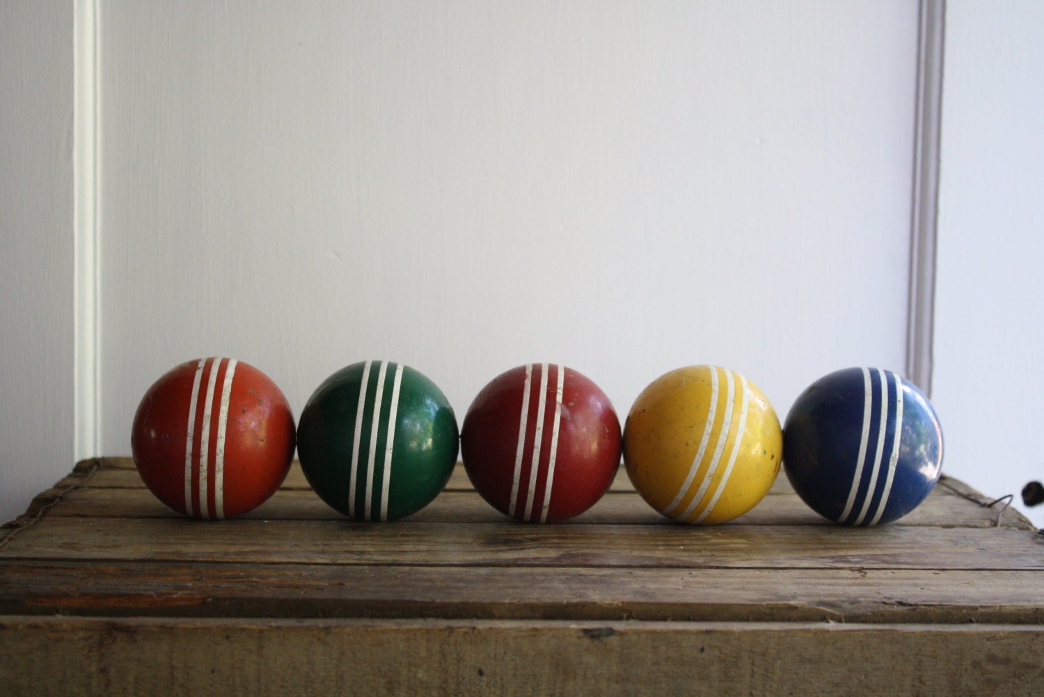 Vintage croquet balls