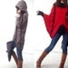 Long long braids - woolen knits poncho (P1203)