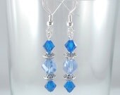 Blue Crystal Earrings