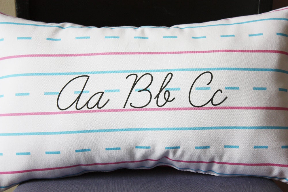 Penmanship Pillow - ABCs, Script
