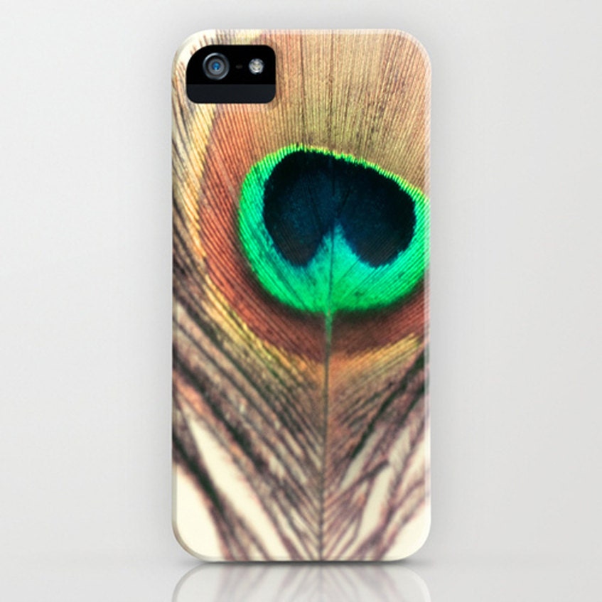 iPhone 5, iPhone case, peacock feather, teal blue phone, peacock phone, case for iPhone 5, nature case, iPhone accessory, cell phone case