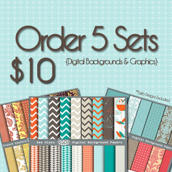 Digital Clipart and Digital Background Papers Bundle-Use Coupon Code below for instant downloads