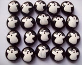 Hand painted glass gems party favors  Halloween spooky ghosts ghost on black gems set of 50