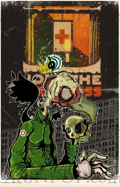 Urbnpop- Limited Edition Original Design Pick your bones clean 11x17 Print signed and numbered
