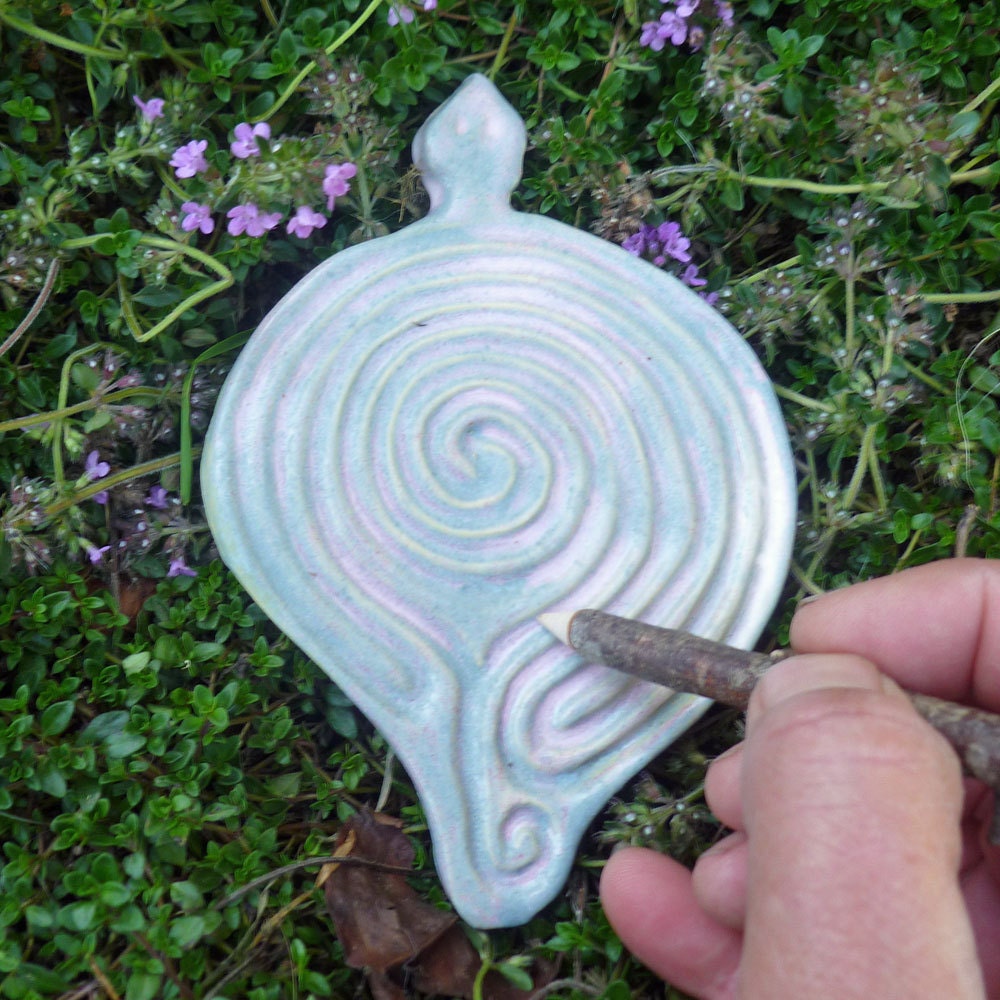 Spiral Turtle Goddess Tracing Pocket Labyrinth Girly Pink Gray Blue