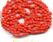 Vintage 1920s Red Nailhead Beads 4mm Full Hank of 288-300 Pcs.