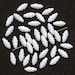 Vintage White Leaf Beads 13mm Scalloped Edge & Top Hole