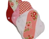 Muffies Cloth Menstrual Pad Set: Overnight, Regular, and Pantyliner in Marmalade
