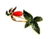 Enamel Flower Brooch, Tropical Pin