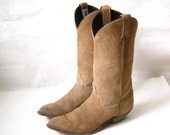 Vintage  70s Code West  Brown Cowboy Boots. Size 6 1/2