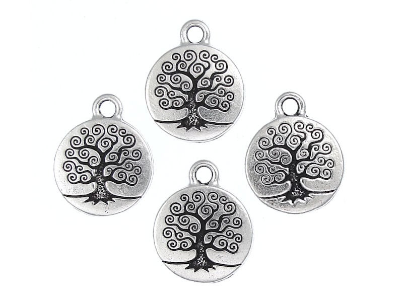 30 Tree of Life Charms Antique Silver Charms TierraCast (P783)