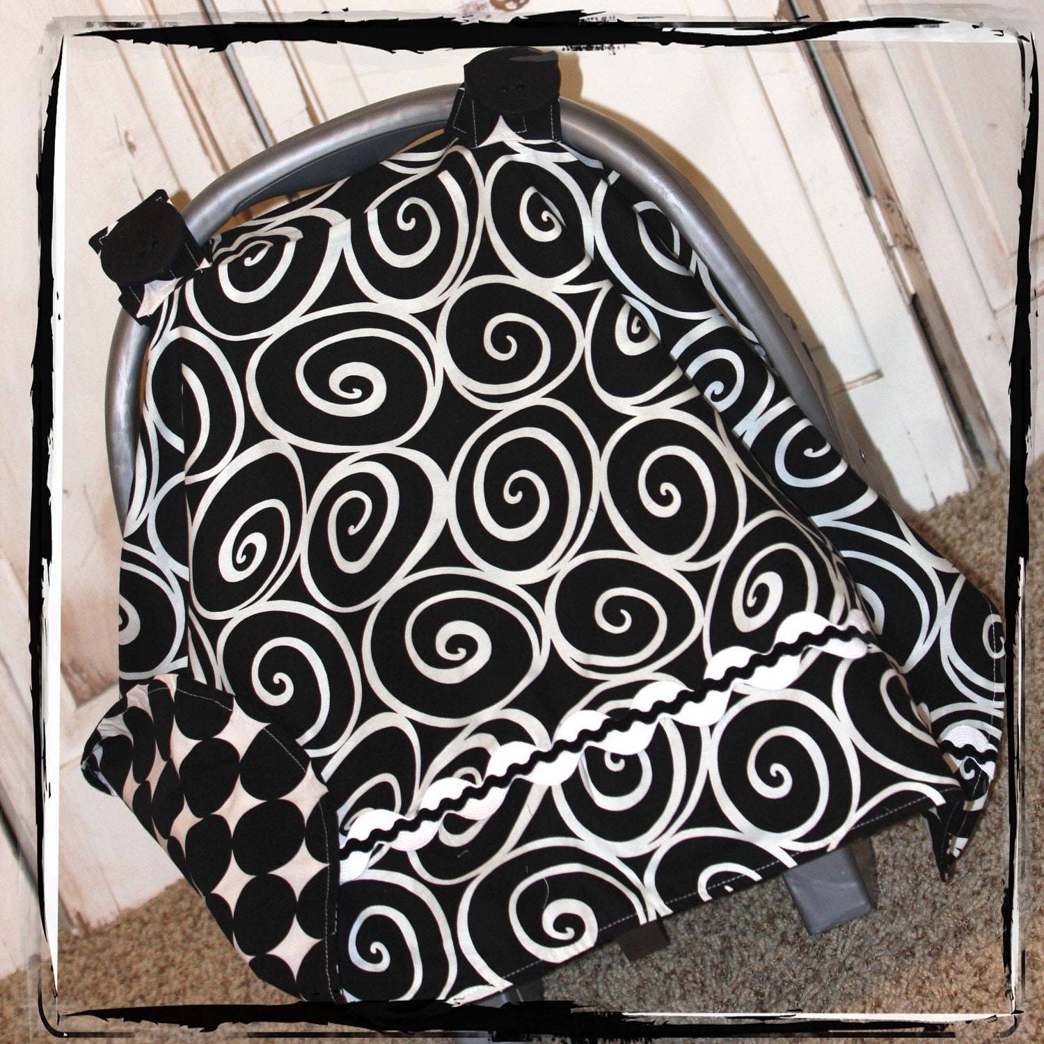 Car Seat Canopy-Ebony Ironwork Carseat Canopy