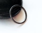 One Slim Modern Ring in Oxidized Sterling Silver - Black Ring. Simple Jewelry - Stacking