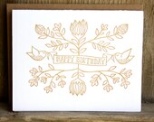 Floral Birthday Letterpress Card