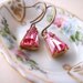 Sweet Rose vintage pink rhinestone earrings Valentine
