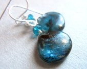 Starry Night Kyanite and Apatite earrings