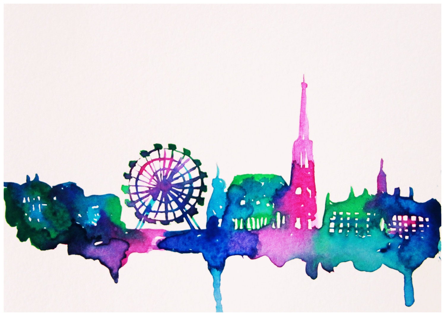 Vienna Watercolor Illustration 8x10 Print
